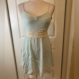 Altar’d State Mint Boho Embroidered Cami Dress